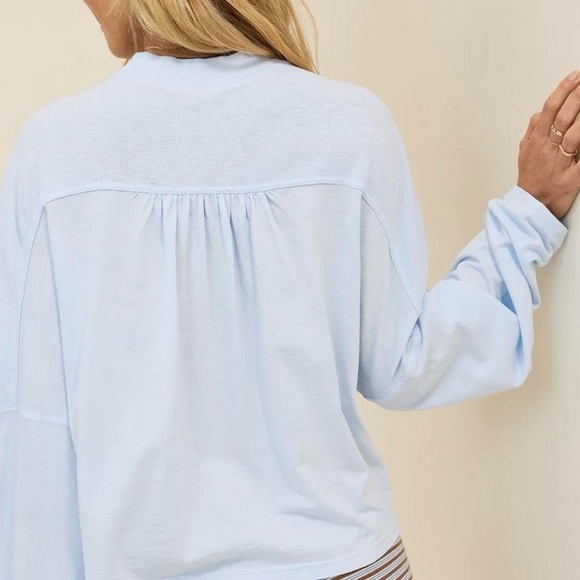 Aerie Light Blue Women's Long Sleeve - Picture 3 of 7